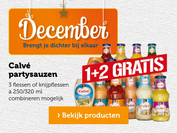 Calvé partysauzen | 1+2 GRATIS | Bekijk producten