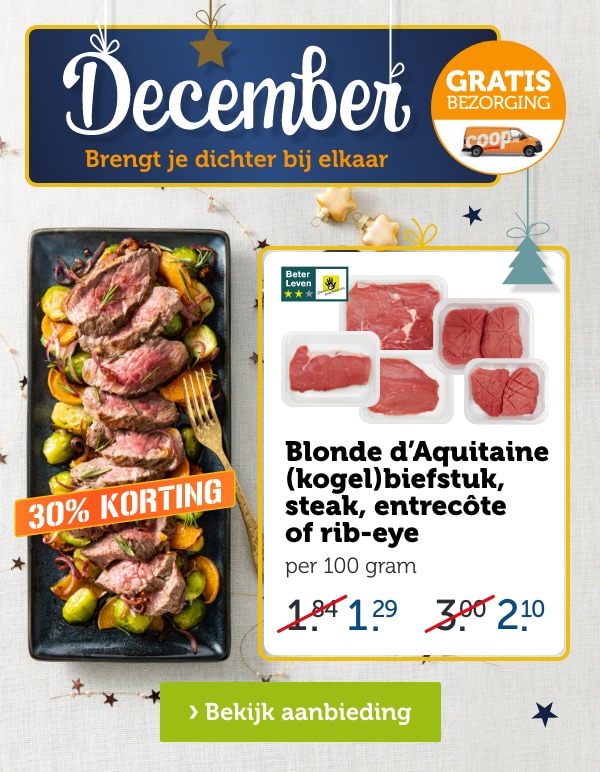 Blonde d'Aquitaine, (kogel)biefstuk, steak, entrecôte of rib-eye | Bekijk aanbieding