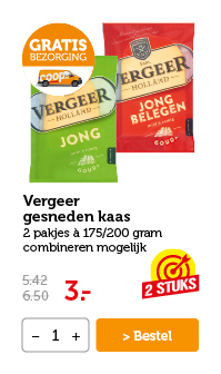 Vergeer gesneden kaas