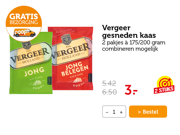 Vergeer gesneden kaas