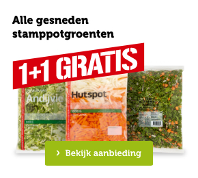 Alle gesneden stamppotgroenten | 1+1 GRATIS | Bekijk aanbieding