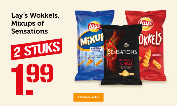 Lay's Wokkels, Mixups of Sensations | 2 STUKS | 1.99 | Bekijk actie