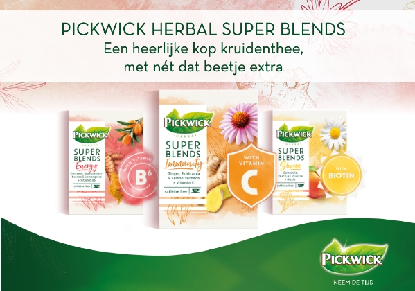 Nieuw in ons assortiment: Pickwick Herbal Super Blends