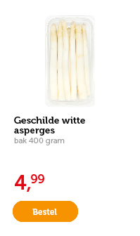 Geschilde witte asperges
