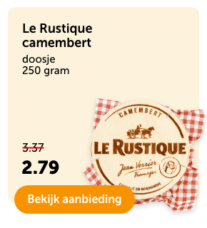 Le Rustique camembert | doosje 250 gram | Van 3.37 voor 2.79 | Bekijk aanbieding