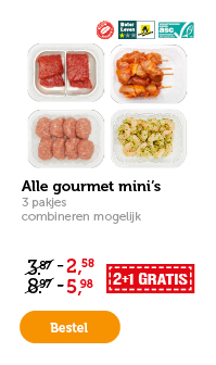 Alle gourmet mini's