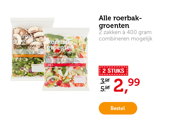 Alle roerbakgroenten