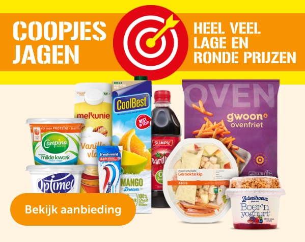 COOPJESJAGEN. HEEL VEEL LAGE EN RONDE PRIJZEN.