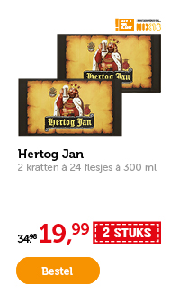 Hertog Jan. 2 kratten à 24 flessjes á 300 ml. 2 STUKS 19.99