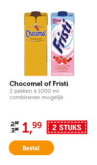 Chocomel of Fristi. 2 stuks 1.99