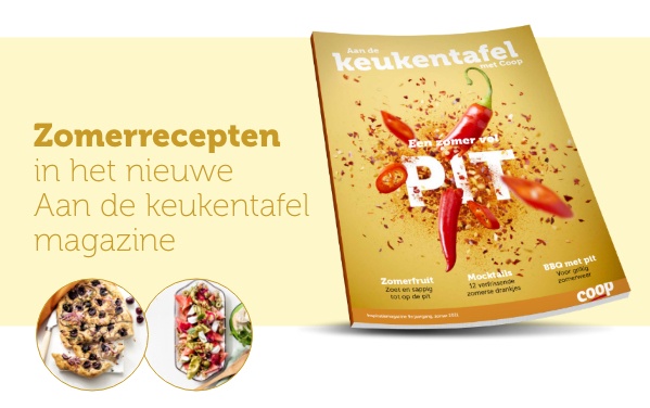 Zomerrecepten in het nieuwe Aan de keukentafel magazine