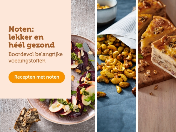 Noten: lekker en héél gezond. Recepten met noten.