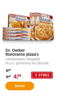 Dr. Oetker Ristorante pizza's. Combineren mogelijk m.u.v. glutenvrij en piccola. 3 STUKS