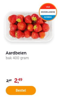 Aardbeien. Bak 400 gram.