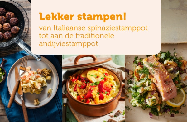 Lekker stampen! van Italiaanse spinaziestamppot tot aan de traditionele andijviestamppot