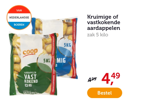 Kruimige of vastkokende aardappelen. Zak 5 kilo