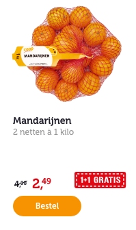 Mandarijnen | 2 netten à 1 kilo | 1+1 GRATIS