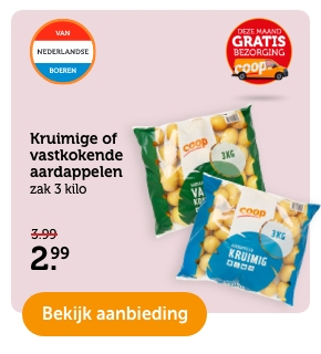 Kruimige of vastkokende aardappelen | Zak 3 kilo | Van 3.99 voor 2.99