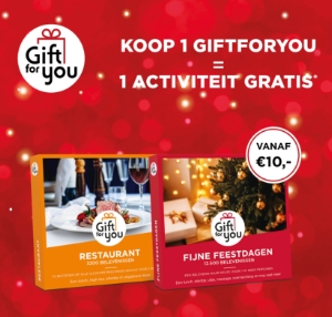 KOOP 1 GIFTFORYOU = 1 ACTIVITEIT GRATIS