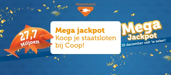 Mega jackpot | Koop je staatsloten bij Coop!