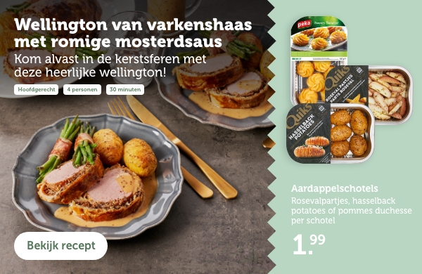 Wellington van varkenshaas met romige mosterdsaus | Bekijk recept