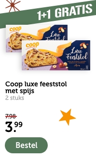 Coop luxe feeststol met spijs | 2 stuks | 3.99 | Bestel