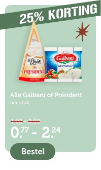 Alle Galbani of Président | per stuk | 0.77 - 2.24 | Bestel