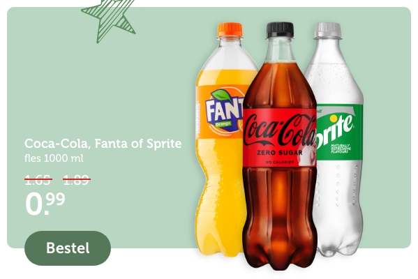 Coca-cola, Fanta of Sprite | fles 100ml | 0.99 | Bestel