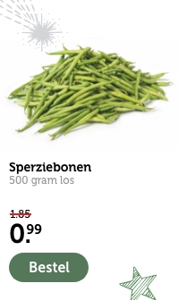 Sperziebonen | 500 gram los | 0.99 | Bestel