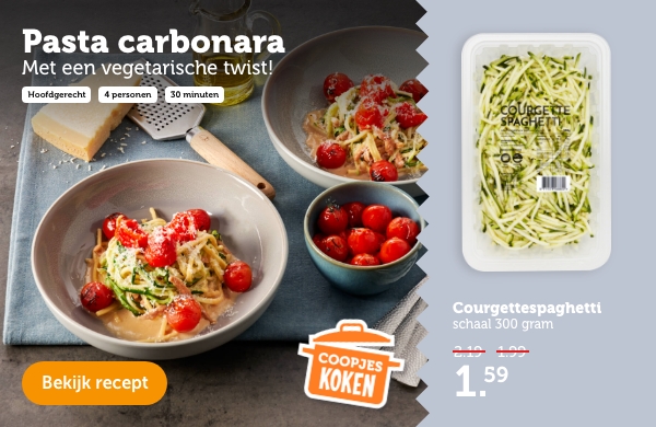 Pasta Carbonara met een vegetarische twist! | Bekijk recept