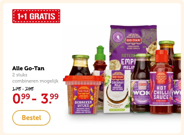 Alle Go-Tan | 2 stuks | combineren mogelijk | 0.99 - 3.99 | Bestel