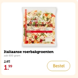 Italiaanse roerbakgroenten | zak 600 gram | 1.99 | Bestel