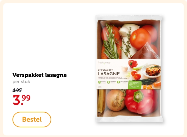 Verspakket lasagne | per stuk | 3.99 | Bestel