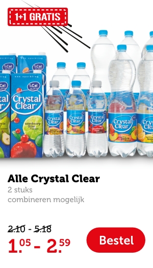 Alle Crystal Clear | 2 stuks | combineren mogelijk | 1.05 - 2.59 | Bestel