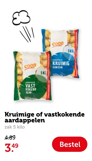 Kruimige of vastkokende aardappelen | zak 5 kilo | 3.49 | Bestel