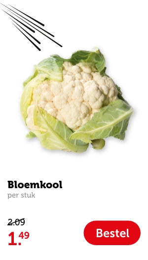 Bloemkool | per stuk | 1.49 | Bestel