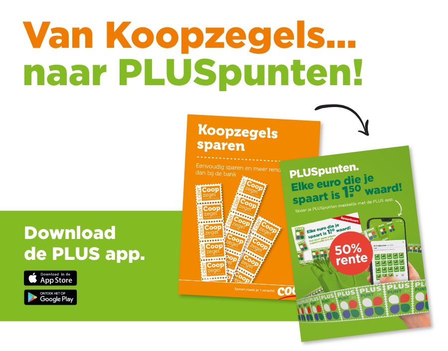 Van Koopzegels... naar PLUSpunten!