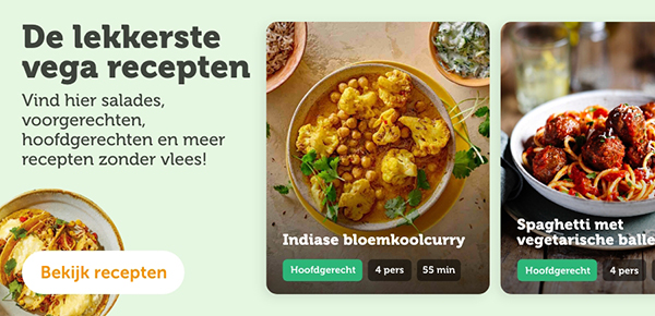 De lekkerste vega recepten. Vind hier salades, voorgerechten, hoofdgerechten en meer recepten zonder vlees!