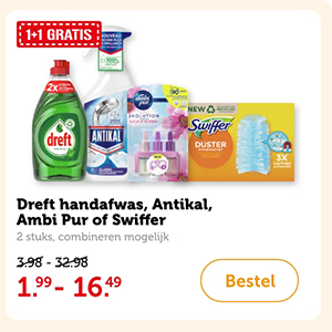 Dreft handafwas, Antikal, Ambi Pur of Swifter. 2 stuks, combineren mogelijk. 1+1 GRATIS