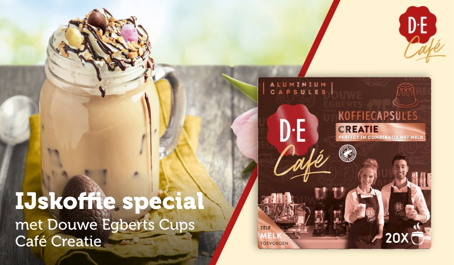 IJskoffie special met Douwe Egberts Café Creatie