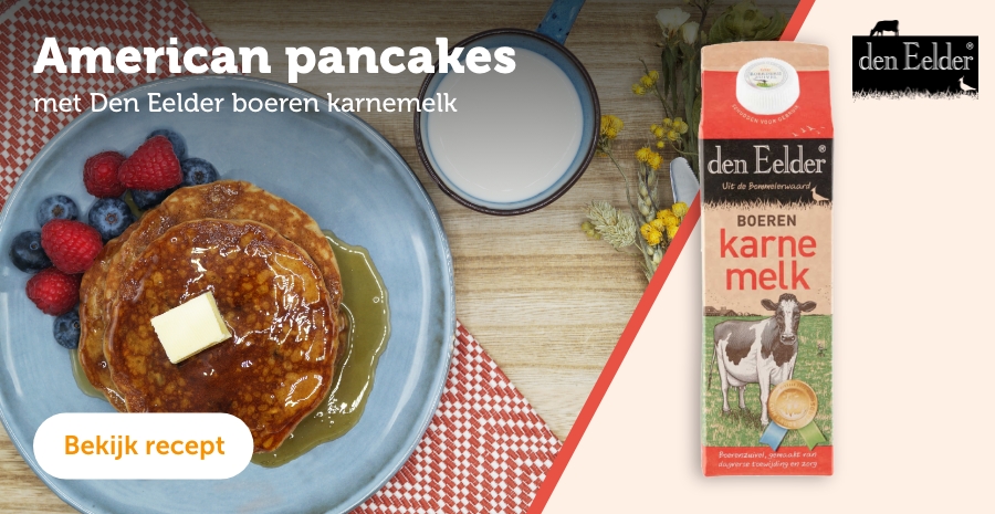 American pancakes met Den Eelder boeren karnemelk