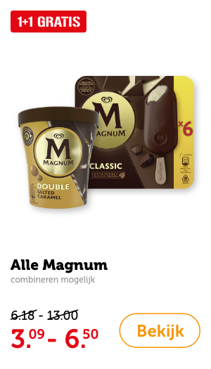 Alle Magnum, combineren mogelijk. 1+1 GRATIS