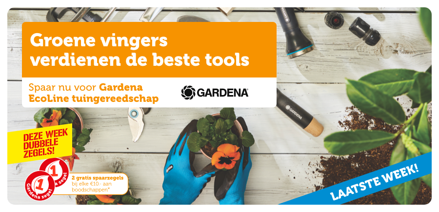 Groene vingers verdienen de beste tools. Spaar nu voor Gardena EcoLine tuingereedschap.