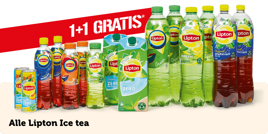 Alle Lipton Ice tea 1+1 Gratis