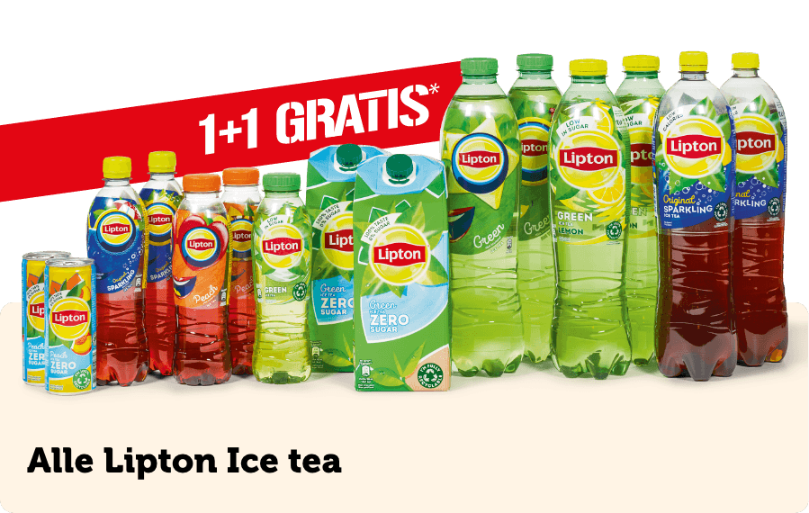 Alle Lipton Ice tea 1+1 Gratis