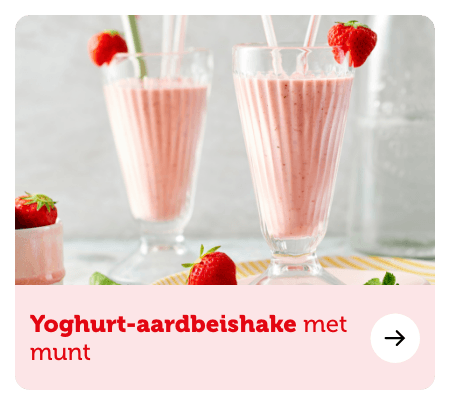 Yoghurt aardbeienshake