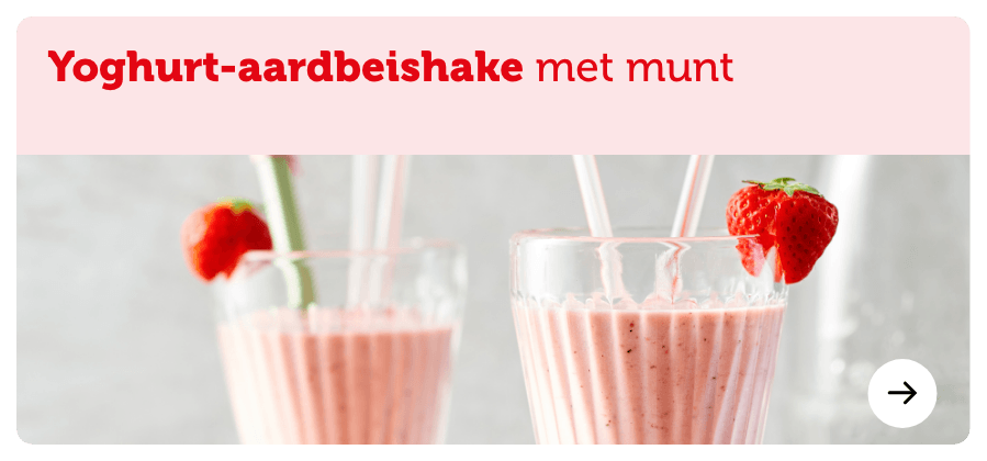 Yoghurt aardbeienshake