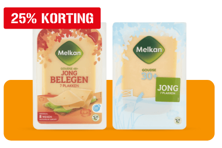 Alle Melkan kaas plakken