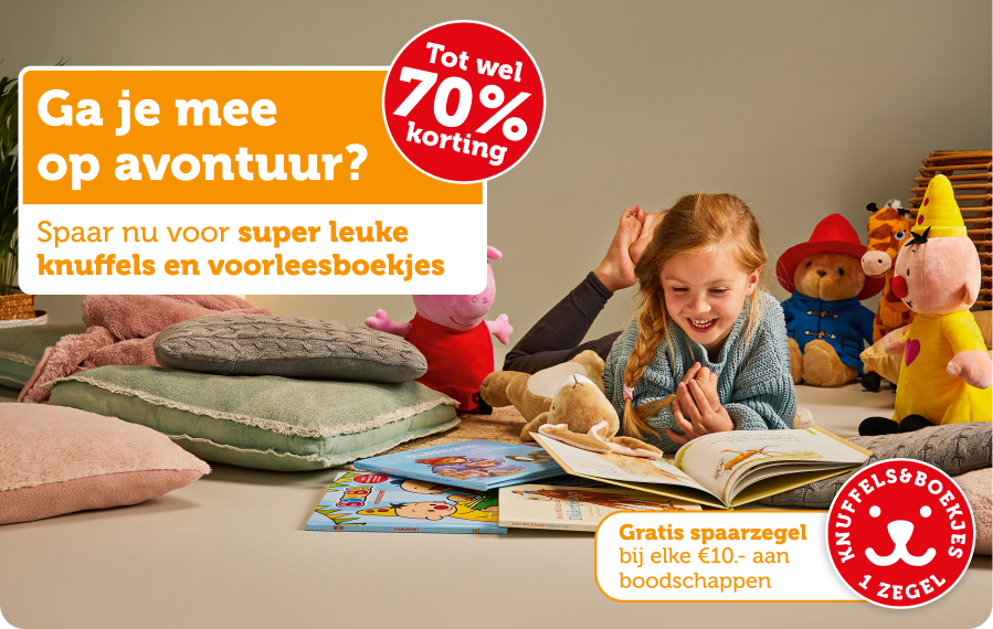 Spaar mee voor knuffels en voorleesboekjes!