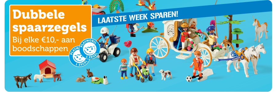 Dubbele zegels! Spaar de laatste week voor PLAYMOBIL!